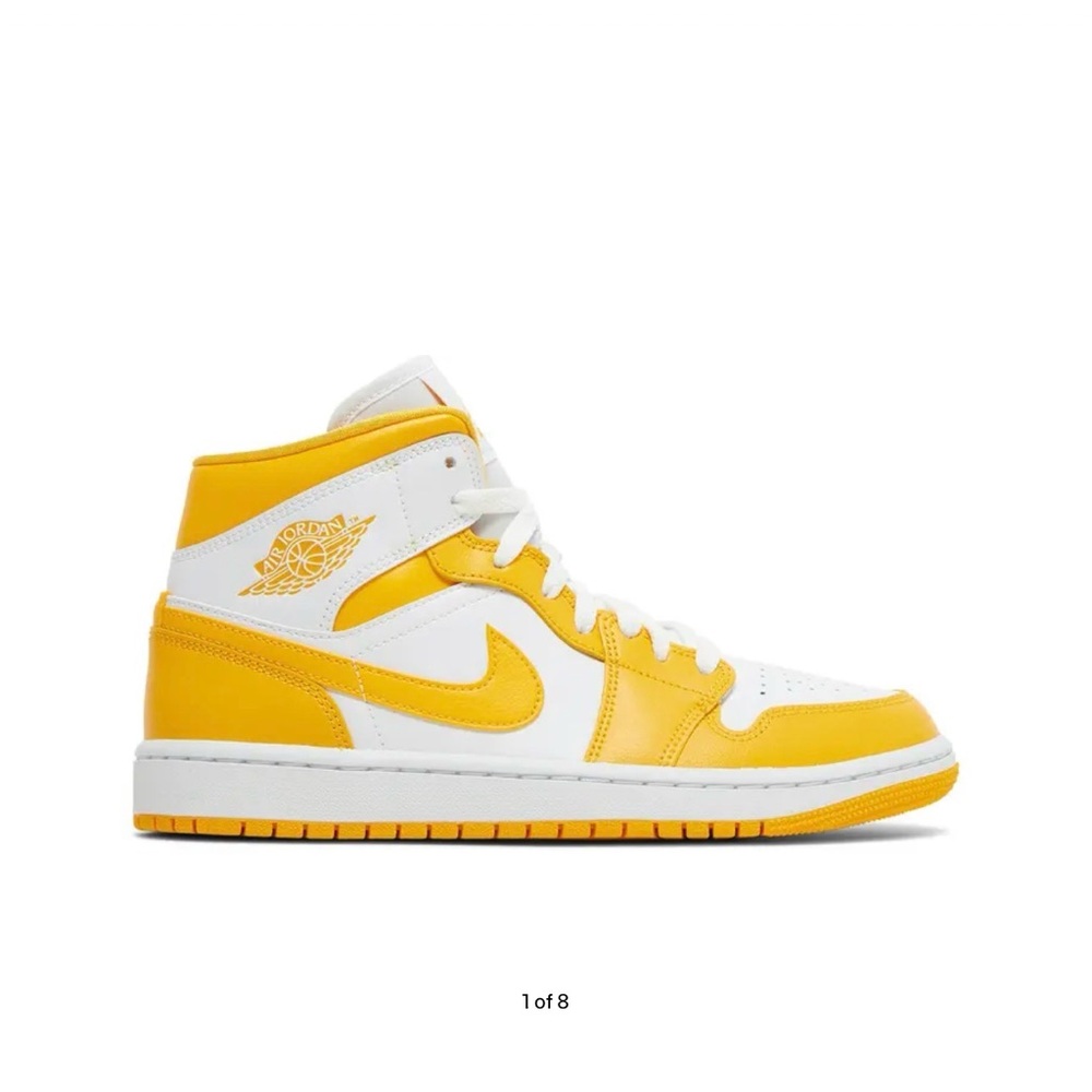 Nike Air Jordan Mid in Yellow and White